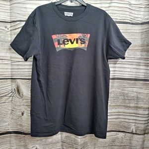 Levis Black T-Shirt Sunset Graphic